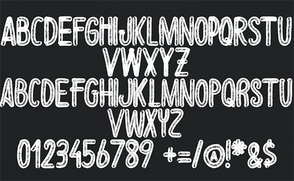 Gate Font Letters and Numbers