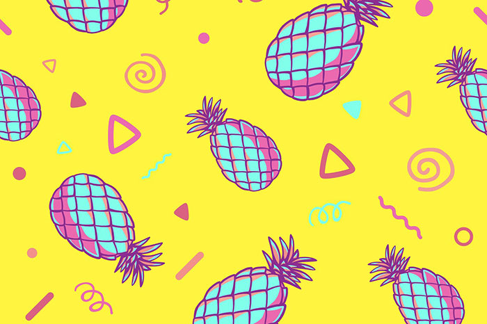summer website themes pineapple background