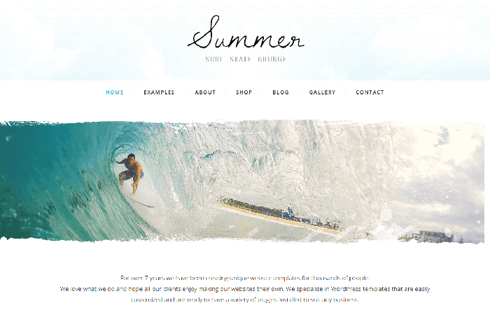 summer website template 