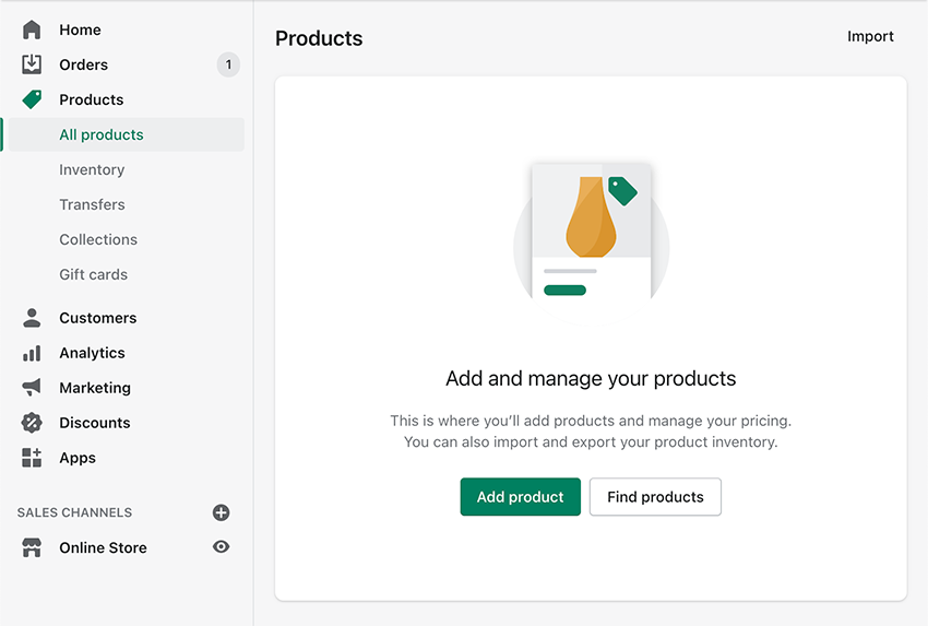 adding products to shopify