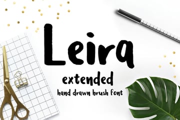 Leira Extended Hand Drawn Brush Font