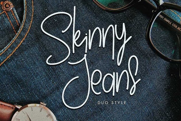 Skinny Jeans - Fashion Handwriting Font