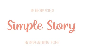 Simple Story - Handwriting Font