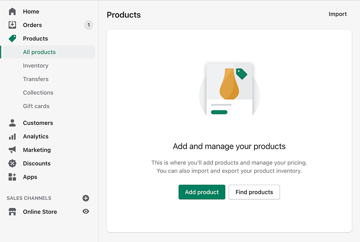 adding products to shopify