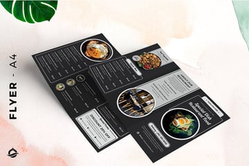 menu style brochure trifold design
