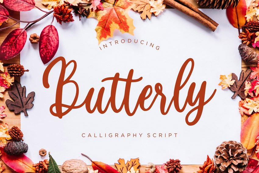 Butterly Calligraphy Script