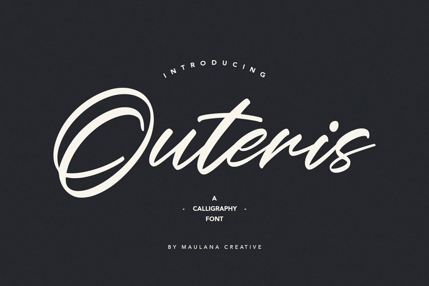 Outeris Calligraphy Font