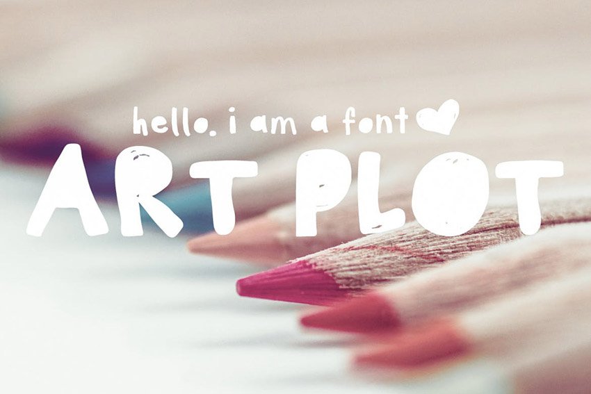 Art Plot Bold Hand Drawn Font