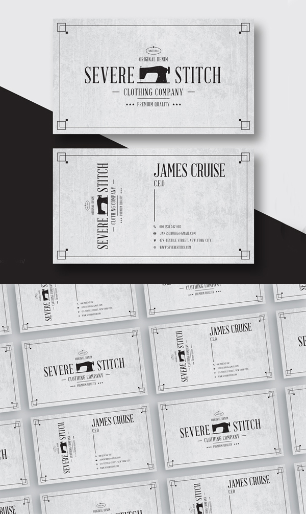 Free Sewing Business Card Design Template