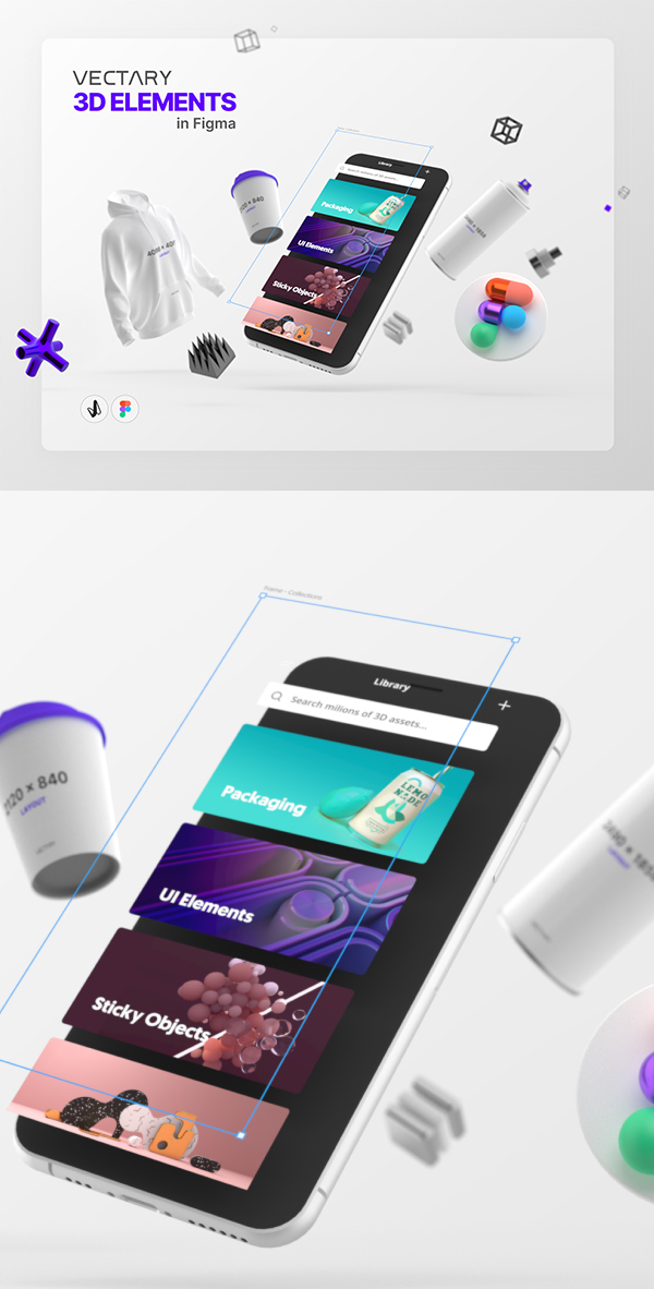 Free Vectary 3D Elements in Figma