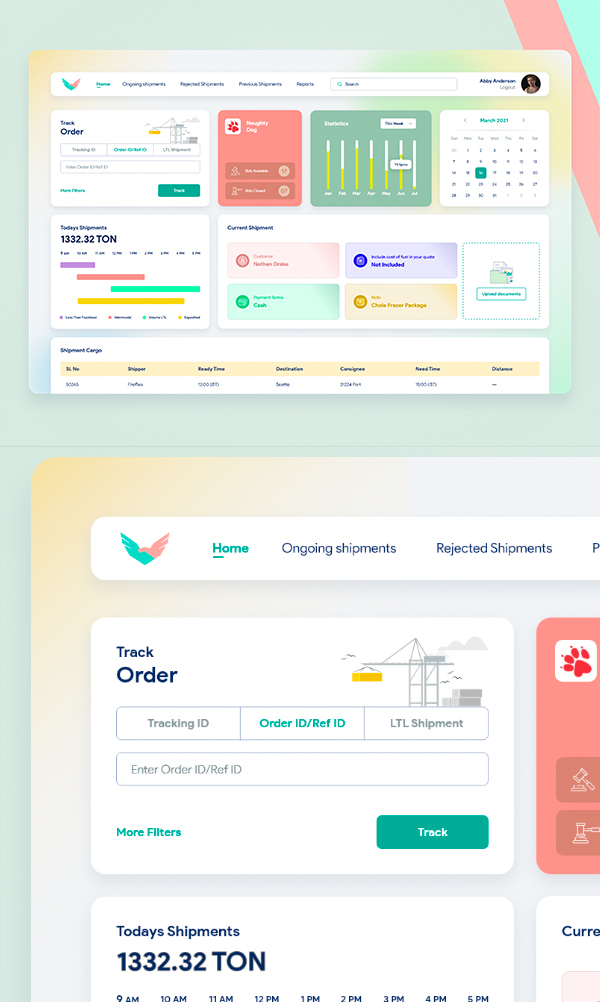 Free Shipment Dashboard - UI Kit Freebie