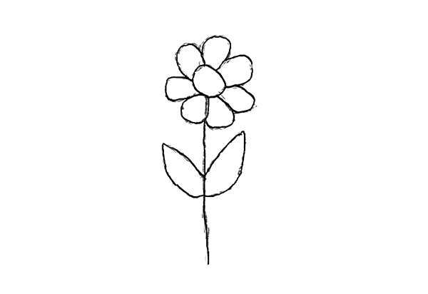 Drawing Exercises for Beginners Tutorial Draw a Flower Step 5