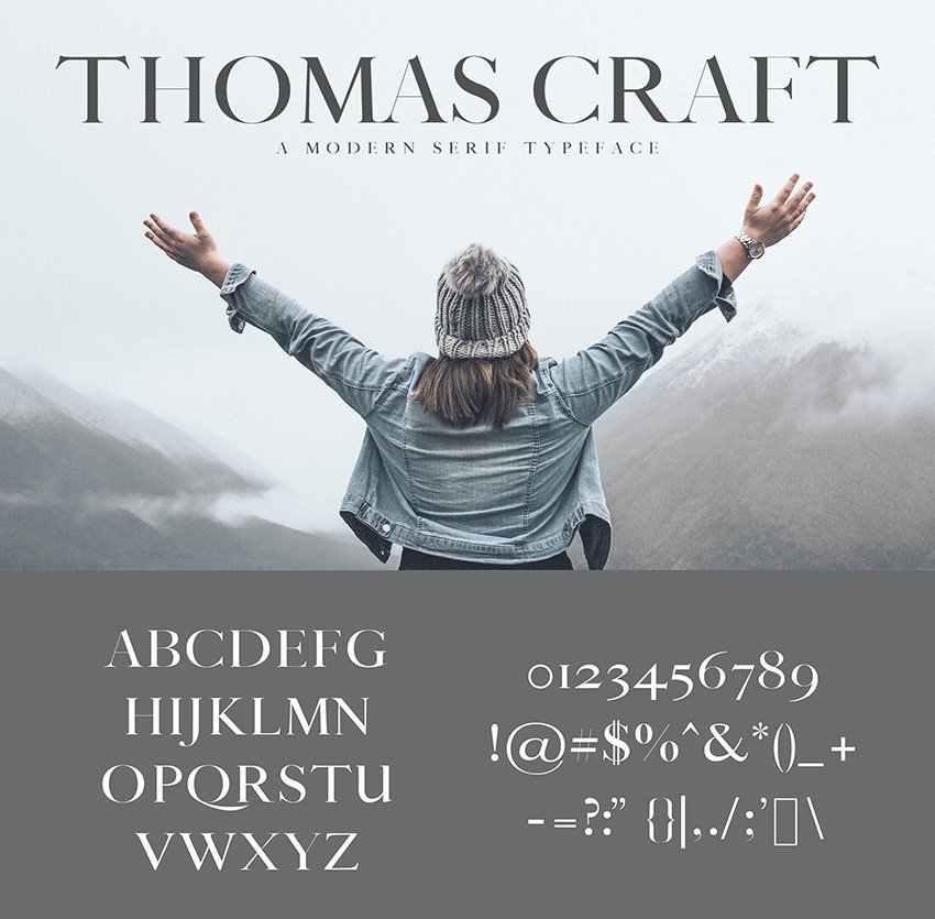 thomas craft web font modern 4 weight similar to georgia