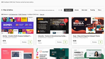 HubSpot themes on Themeforest