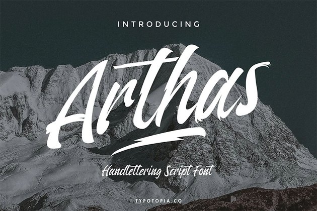 Arthas (Popular Brush Script Fonts)