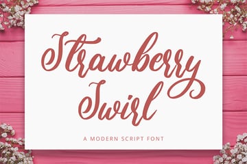 Strawberry Swirl (Popular Handwritten Script Fonts) 
