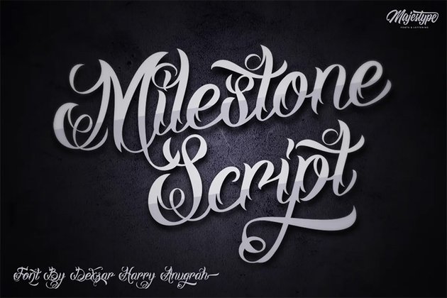Milestone (Popular Tattoo Script Fonts)