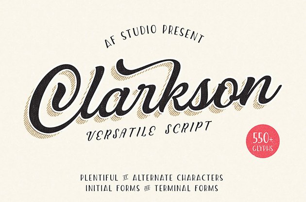 Clarkson (Popular Script Fonts for Tattoos)