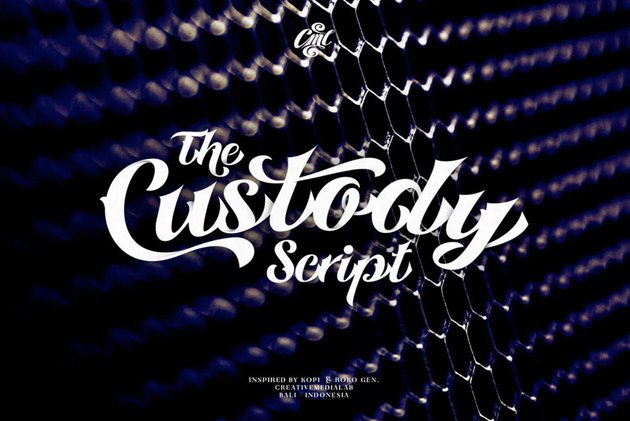 Custody Popular Script (Fonts for Tattoos) 