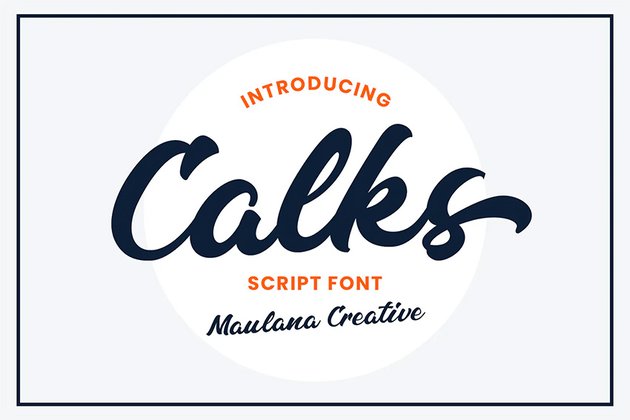 Calks (Most Popular Script Fonts) 