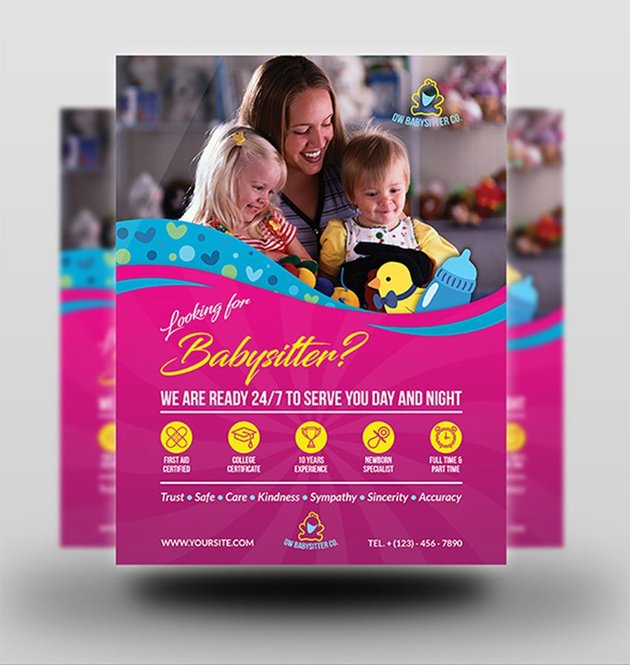 babysitting flyer template