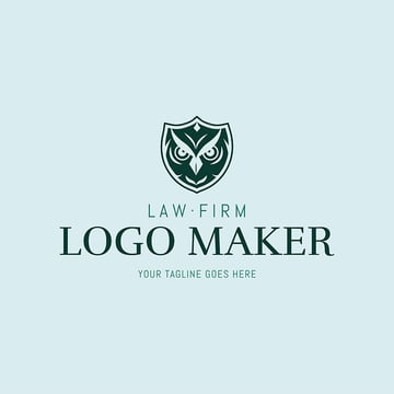 Law Logo Design With Wise Owl