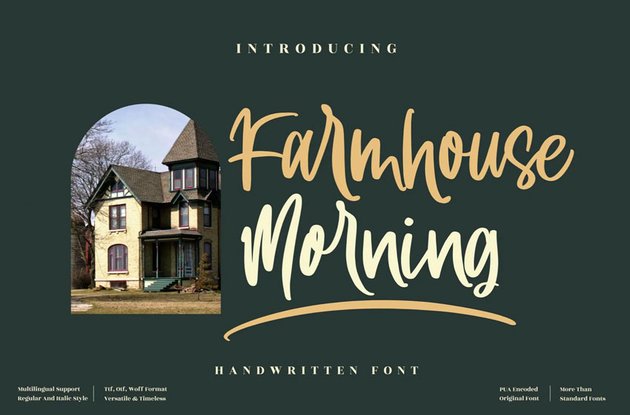 Farmhouse Morning Handwritten