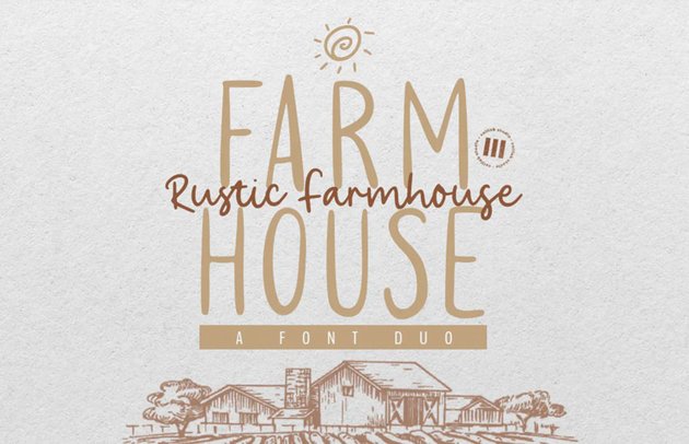 Rustic Farmhouse Aesthetic Font Duo