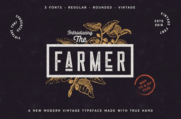 The Farmer Font Condensed Typeface
