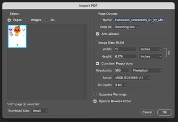 photoshop AI import