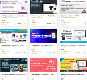 Topselling WooCommerce Product Add-Ons on CodeCanyon