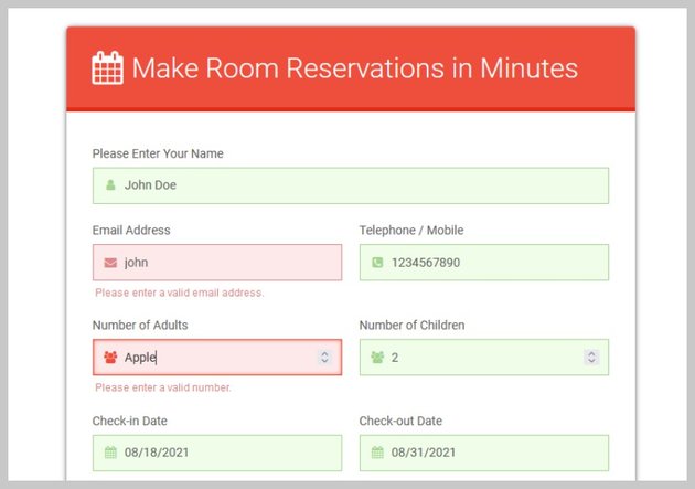 Smart Forms Input Validation