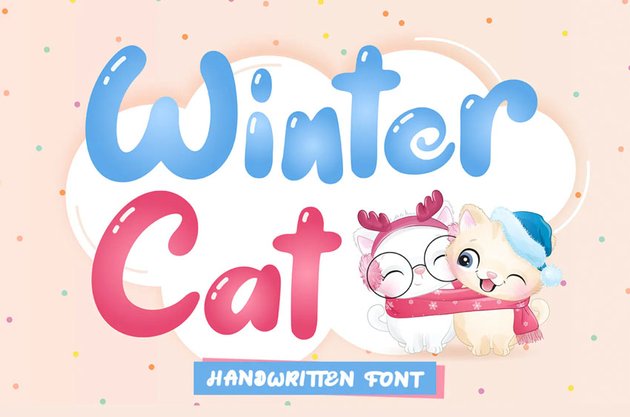 Winter Cat Display Font
