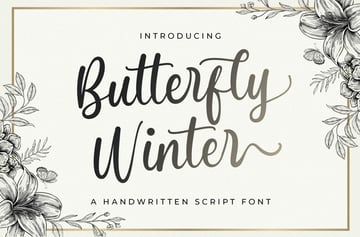 Butterfly Winter Script Font
