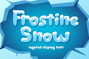 Frostline Snow Winter Lettering Font