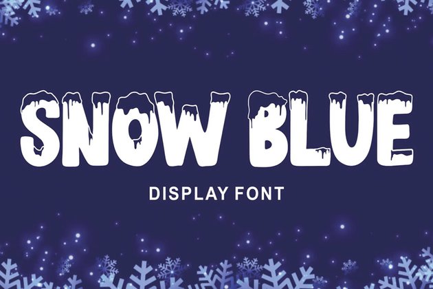 Snow Blue Display Font