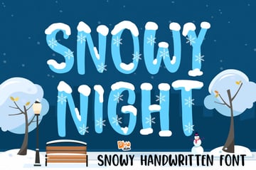 Snowy Night Magic Winter Font