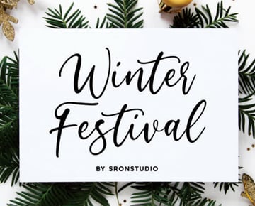 Winter Festival Calligraphy Font