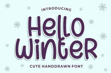 Hello Winter Lettering Font