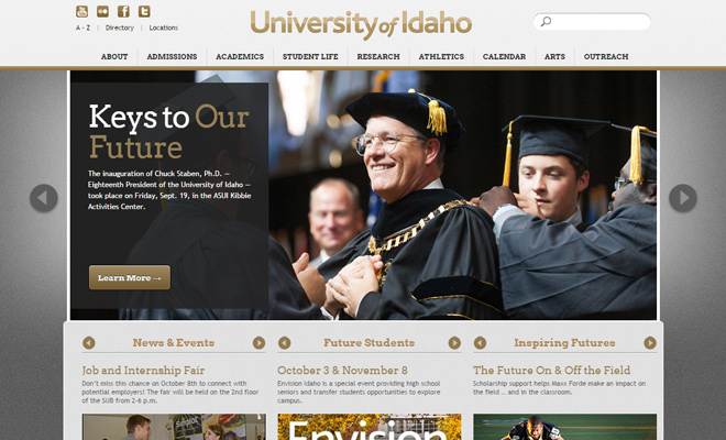 college university of idaho website