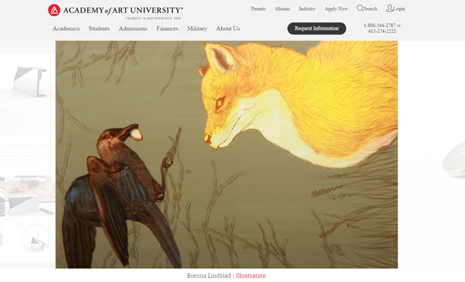 academy of art university website