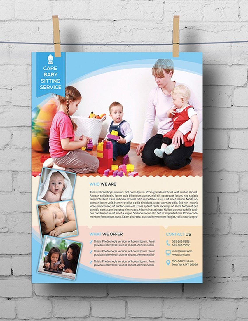 babysitting flyer template