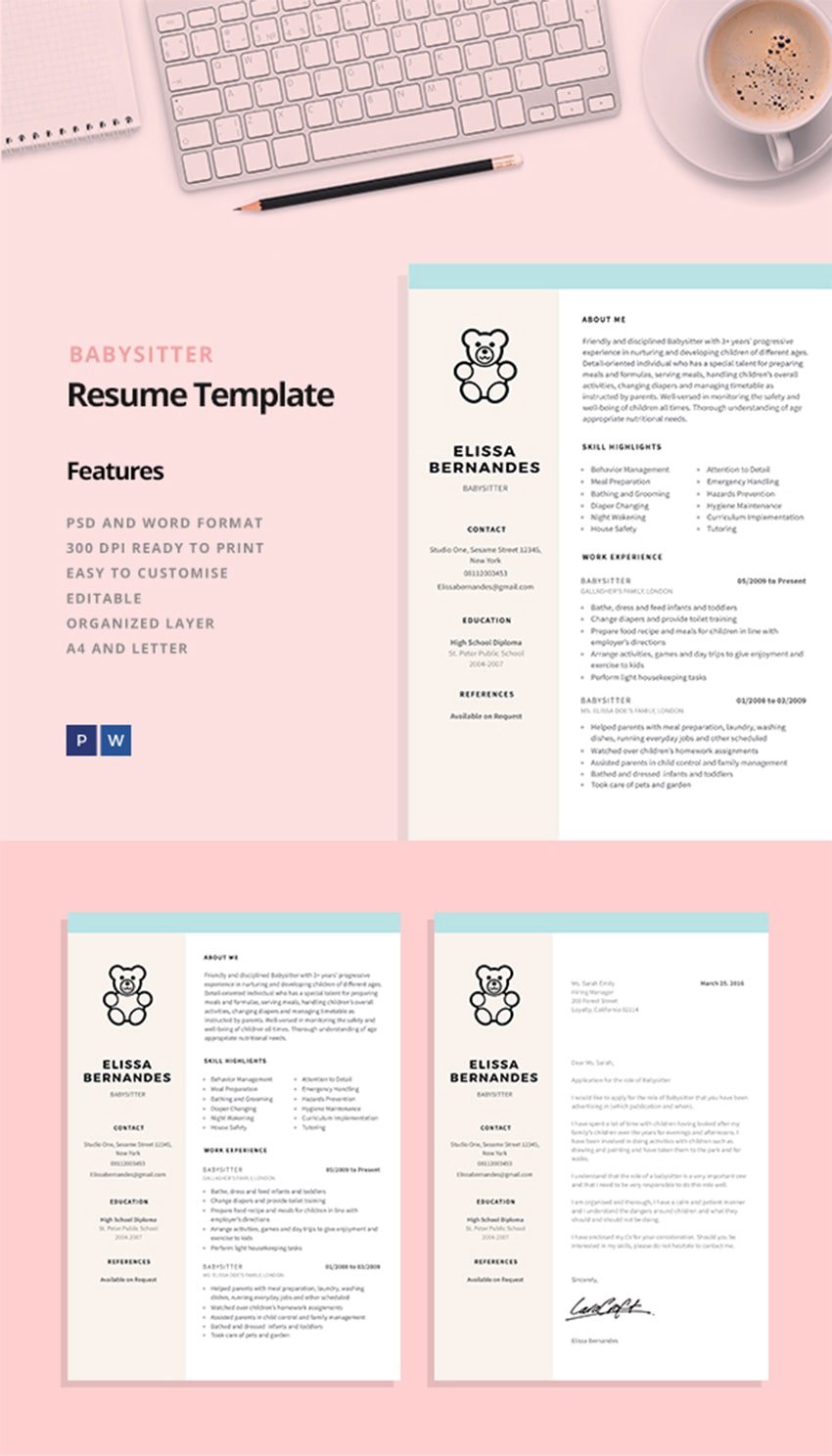 babysitter resume template