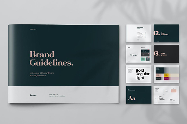 Black and Green Brand Guideline Brochure