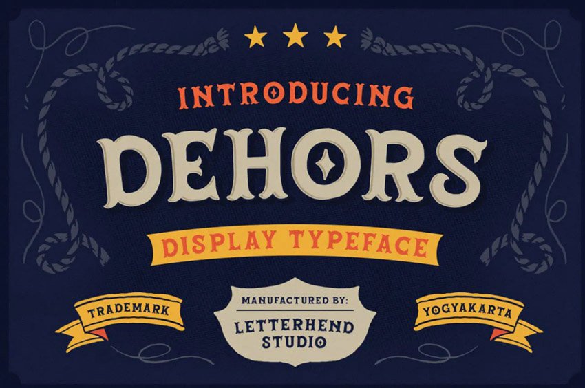 Dehors Display Typeface
