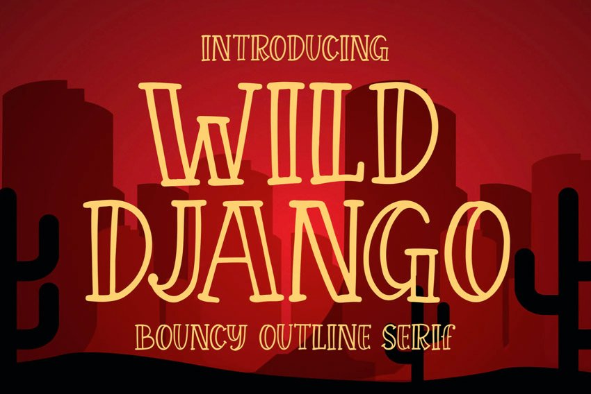 Wild Django Bouncy Outline Serif
