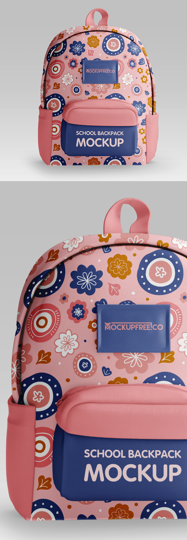 Free School Backpack Mockup PSD Template