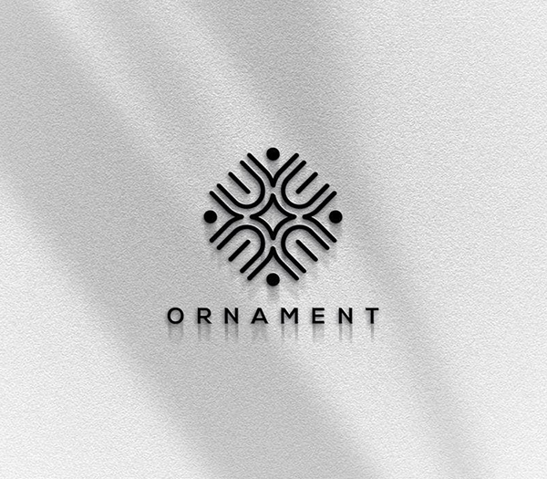 Logo Mockup with 3D Wall Texture Effect