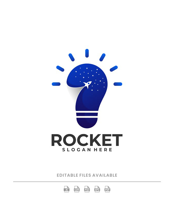 Rocket Lamp Gradient Logo