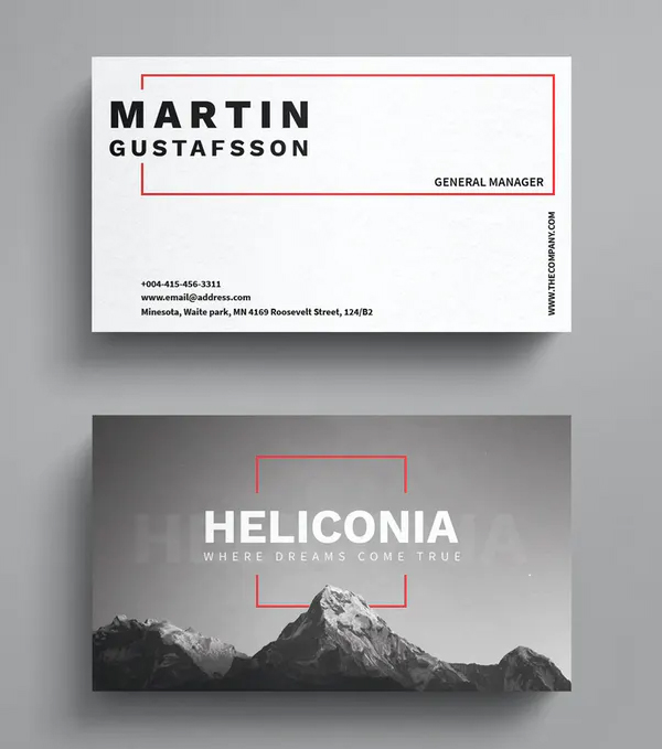 Attractive Minimal Business Card Template